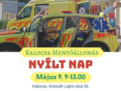 Nyílt nappal várja az érdeklődőket a kalocsai mentőállomás május 9-én