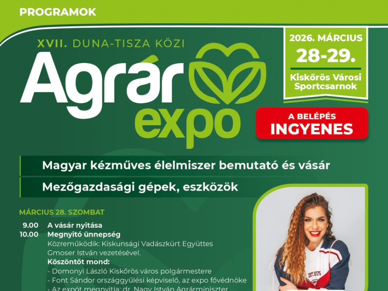 Agrár Expo Kiskőrösön: két nap a gasztronómia és a mezőgazdaság jegyében